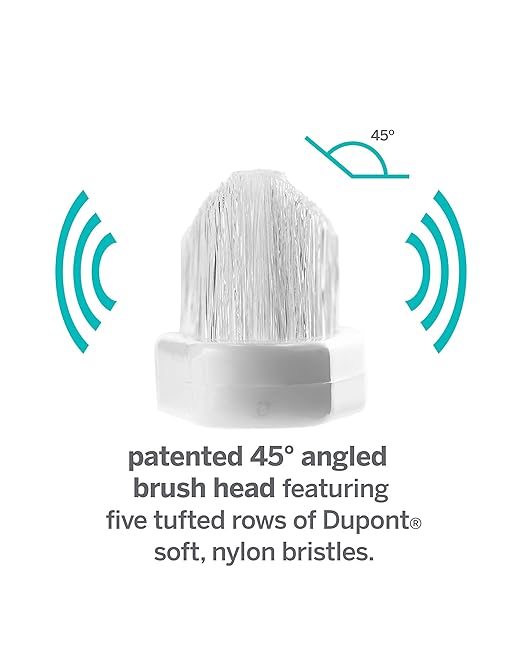Supersmile Series II LS45 Replacement Brush Heads for Sonic Pulse Toothbrush - Patented 45° Soft Bristles Deliver Professional Teeth Cleaning - No Sensitivity (White 2 Count)