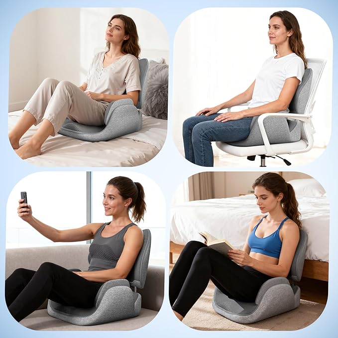 Multifunctional Pelvic Correction &amp Massage CushionPelvic Floor Repair &amp Hip Shaping for Postpartum Recovery Waist/Buttock Massager with Heat Timer &amp Smart Control Chair Pad for Muscle