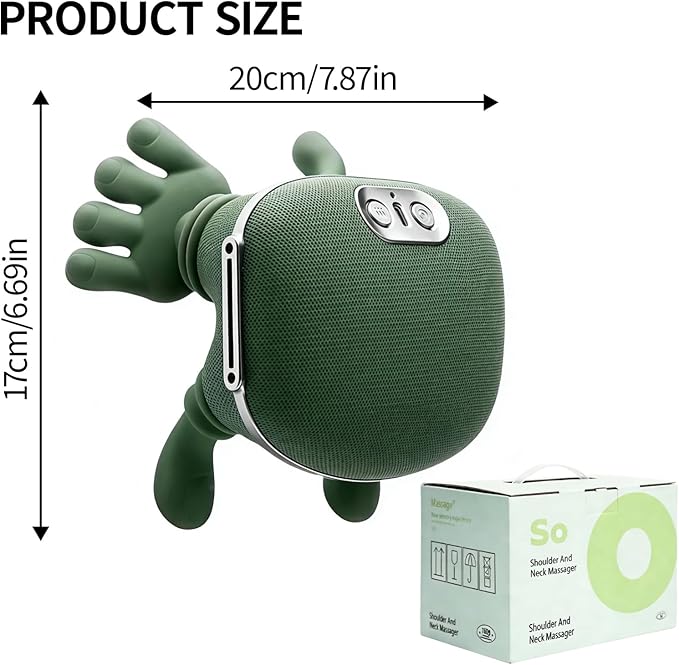 Shoulder Hand Neck Massager Fingers with Heat Simulated4D Wireless Neck Shoulder MassagerBionic Heated MassagerBionic Hands Deep Tissue Massage for Body Daily ReliefGifts for Men Women