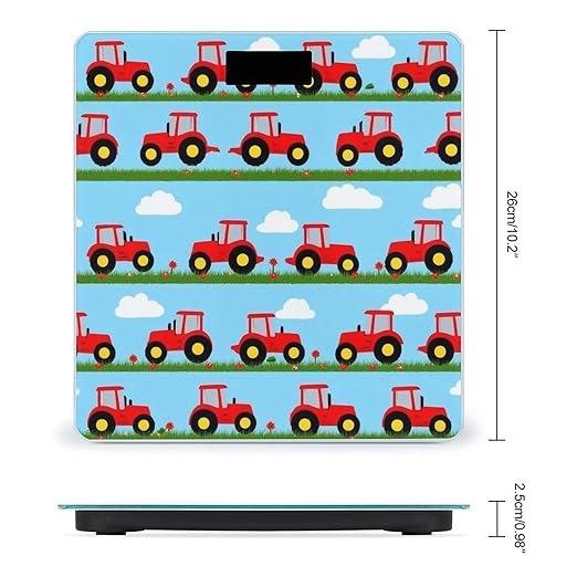 Women's Fashion Automatic Switch Digital Bathroom Weighing Scale Smart Scale Toy Tractor Pattern