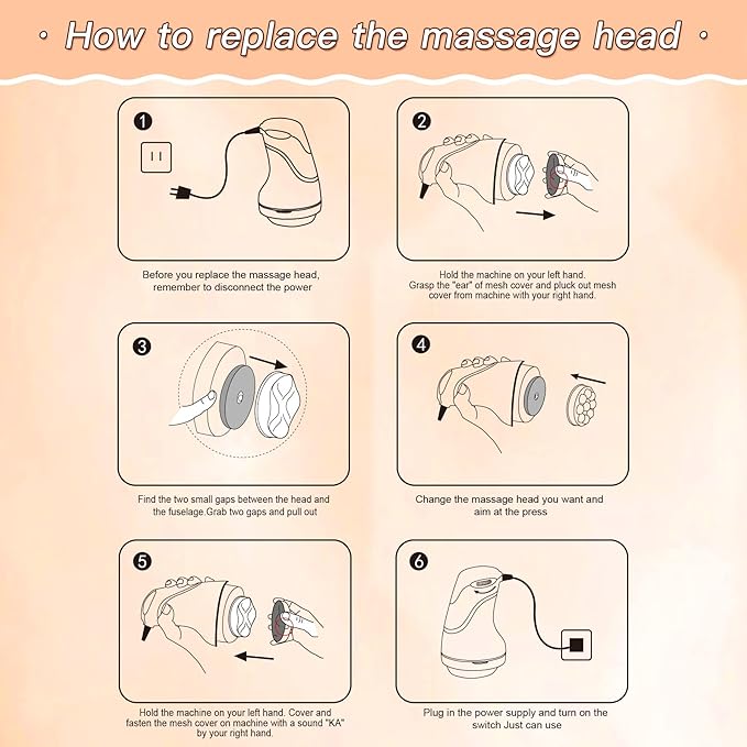 Cellulite Massager Body Sculpting Machine Lymphatic Drainage Massager Handheld Electric Back Massager - White
