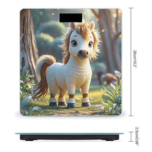 Cupid Arrow Love Horse Scale for Body Weight Digital Bathroom Scale Toughened Glass High Precision Scales for Body Weight with Large LCD Backlight Display Weight Scales