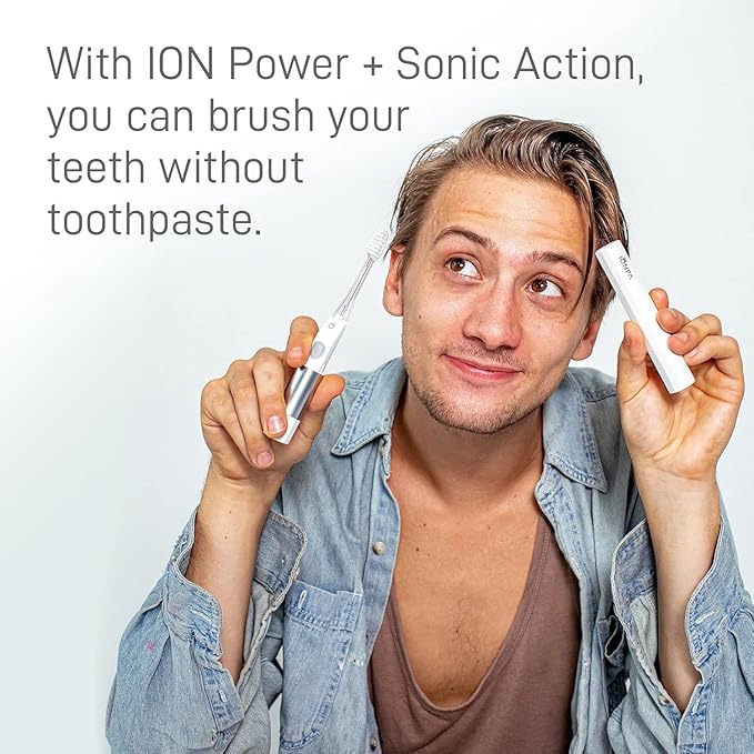 IONIC KISS IONPA DM Pink Compact Ionic Power Electric Toothbrush with Travel Cap Brushing Timer 2 Modes 2 Soft Extended Filament Brush Heads Made in Japan KISS You Outdoor DM-011PG