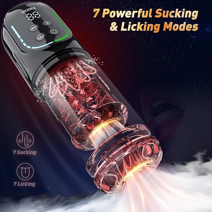 Upgraded Blowjobob Machine for Man 7 Thrusting &amp Rotating 7 Modes Sucking with Massager Automatic Mastusbafor Male Masterburbatar Hands Free Automatic Tight Sleeve Hoodies XZN801