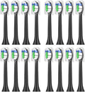 4/8/12/16 Pcs Replacement Toothbrush Heads Compatible for PhilipsSonicare Electric Toothbrush Refills for 1100 2100 4100 5100(16pcs Black)