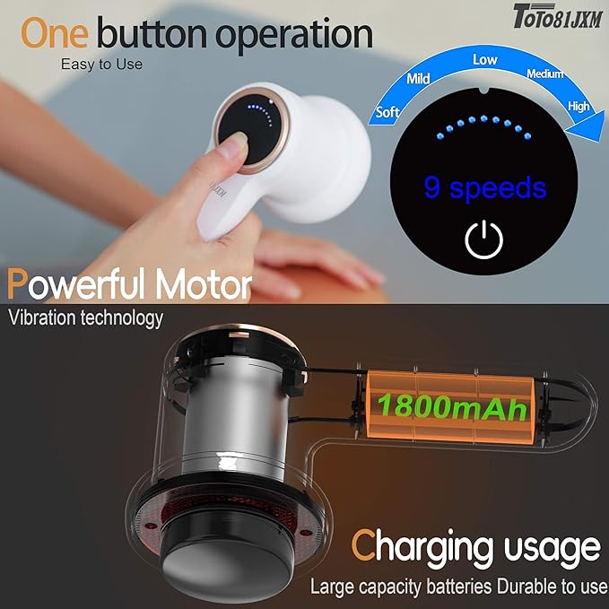 Electric Cellulite Massager – Body Sculpting Machine with 8 Massage Heads Lymphatic Drainage &amp Skin Tightening for Belly Stomach Leg Lipo Roller Massager After Surgery Adjustable Speed.