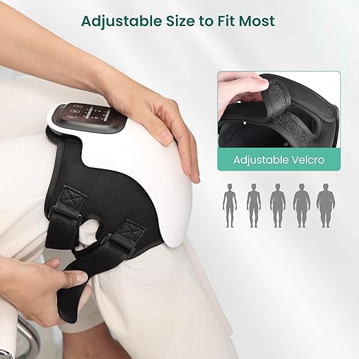 Snailax Cordless Knee Massager with Heat 3 Vibration Modes &amp 3 Heating Levels Knee Brace Wrap Gifts