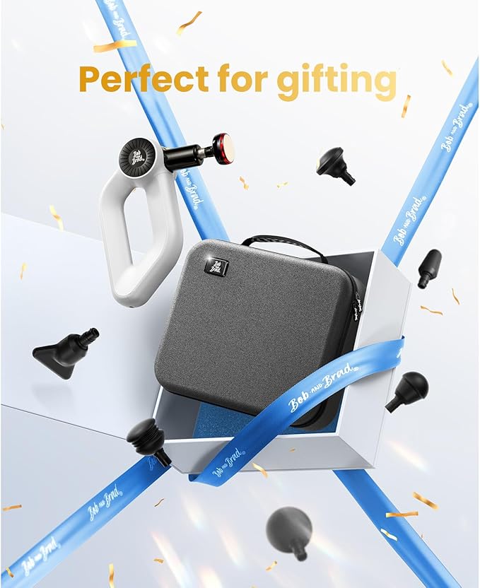 BOB AND BRAD D6 Pro Plus Massage Gun with Heat 16mm Deep Tissue Percussion FSA Eligible Professional Muscle Gun for Athletes HSA Massager with 85lbs Stall Force for Back Pain Relief