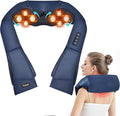 Joyset Shiatsu Neck and Back Massager with HeatElectric Shoulder Massager for Pain Relief Deep Tissue3D Kneading Massage with Cloth Cover Easy to Clean (Blue)