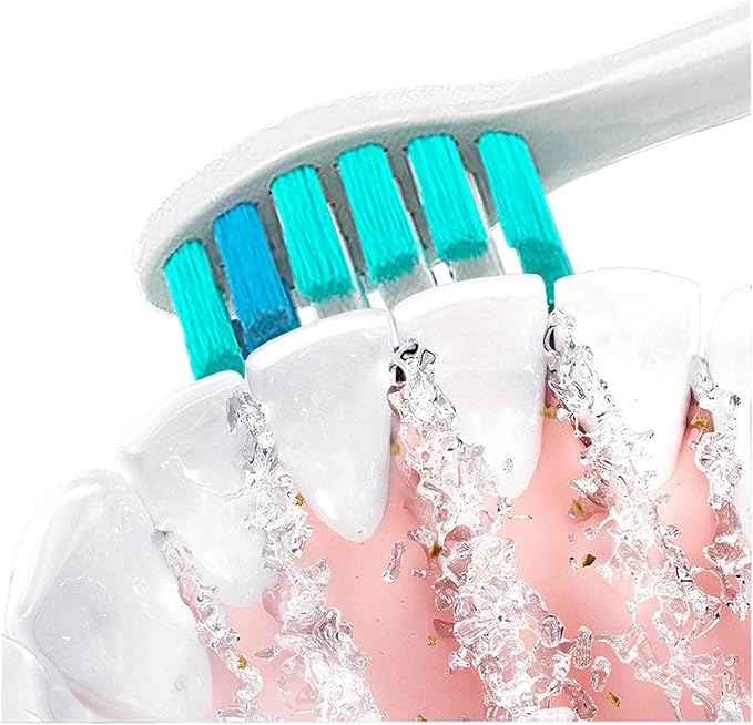 Compatible for Sonicool Electric Toothbrush Head 051B Cleaning Replacement HeadBristle Brush Heads Nozzles4/8/16pcs(8PCS White)