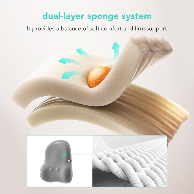 SKG TS 700 Cordless Full Back Massager for Pain Relief Deep Tissue Up and Down 4D Shiatsu Back Massager with Heat Gifts for Men and Women Dad Mom Grandpa