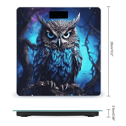 Blue Owl Scale for Body Weight Digital Bathroom Scale Accurate Smart Weight Scales with Large Display Weighing Machine High Precision Scales
