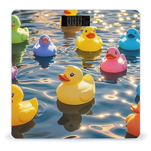 Rubber Ducks Bathroom Scale Digital Weight Scale Precision 400 Lbs Weighing Scales Large with LCD Backlight Display BMI Measures