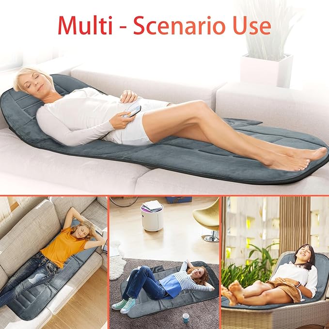 Massager Pad Back Massager with Heat and 10 Vibrating Motors for Pain Relief Body Massage for Back LumbarLeg Gifts for Men Women Long 53