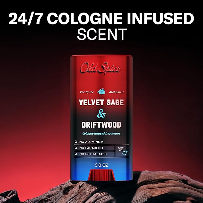 Old Spice The Spice Alchemist Collection Body Wash + Aluminum Free Deodorant Bundle for Men Velvet Sage + Drift Wood Scent 24/7 Cologne Infused Scent No Trade Off Formula 20 oz &amp 3 oz (Pack of