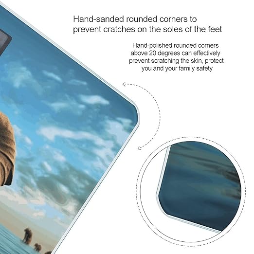 Elephant is Sitting in The Water Bathroom Scale for Body Weight Bathroom Weighing Scale with Backlit LCD Display Highly Accurate Measures Weight Up to 180kg