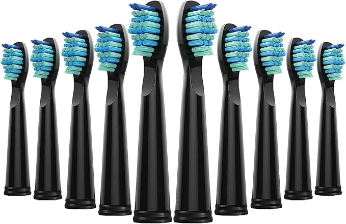 2/5/10Pcs Electric Toothbrush Replacement Heads Compatible WithCompatible for SEAGO/Fairywill SG/FW 910/507/958/515/949/575/551(2pcs Black)
