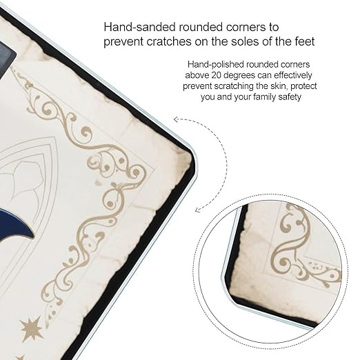 Dolphin Gothic Art Scale for Body Weight Sturdy Tempered Glass Weighing Scales with LCD Display Accurate Digital Bathroom Scale Convenient Body Fat Smart Scales Easy Read