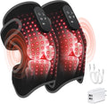 Red Light Therapy &amp Vibration Massage Knee Brace 660nm&amp850nm Near Infrared Light Therapy Heated Knee Massager for Pain Relief Heated Knee Wrap for Knee Joint Elbow Heating Pad Gift for Me