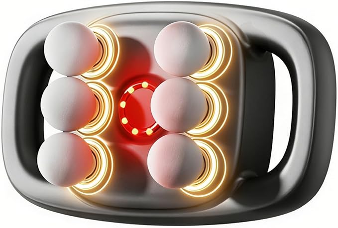 6 Head Massage Gun Deep Tissue with 30 Levels &amp 3 Modes Electric Percussion Massager for Thighs Arms Waist Back Full Body Muscle Pain Relief Ideal Gifts for Women and Men (6)