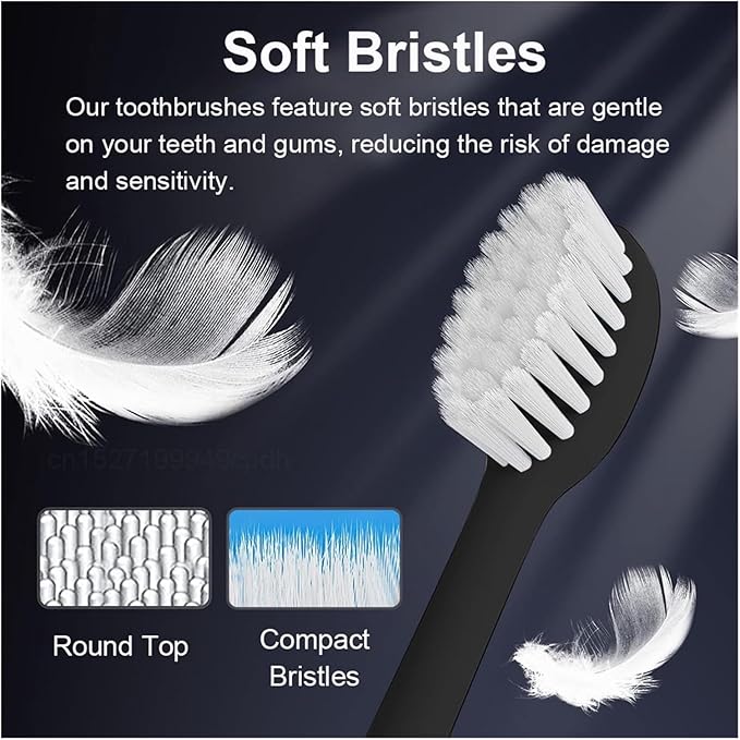 16pcs Replacement Brush Heads Soft Bristle Tooth Accessories Compatible for YS01(16PCS White)