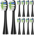 10 Pcs Replacement Brush Heads Compatible for Electric Toothbrush(10 pcs BK)