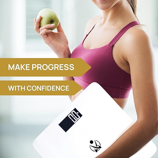 INEVIFIT Bathroom Scale &amp Digital Kitchen Scale Fitness Bundle Complete Body Composition and Nutrition Tracking Solution with Batteries Included