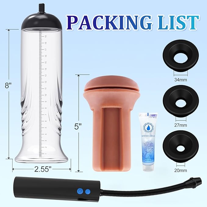 Penile Traction Device Condones 6X Suction &amp Pumping Training Device Bigger &amp Harder &amp Longer Y324* (Black)