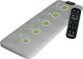 GhostBed Massage Mat with 3 Gel Memory Foam - 7 Full-Body Massage and Stretching Programs Plus Vibration and Heat Therapy Charcoal Grey