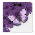 Purple ButterflyScale for Body Weight with LCD High Precision Weighing Scales Fashion Sturdy Tempered Glass Weight Scales Easy-to-Read Digital Bathroom Scale for Daily 400lb