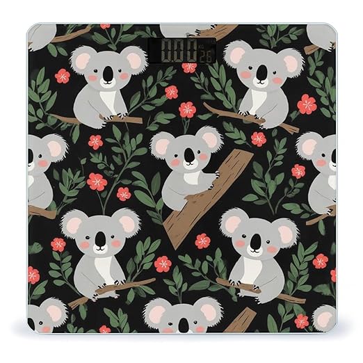 Men's Fashion Automatic Switch Digital Bathroom Weighing Scale Smart Scale Cute Cartoon Koala