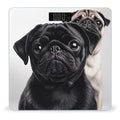 Cute Black Pug Dog Smart Scale for Body Weight Accurate Bathroom Scale with LED Display Digital Weight Scales Weighing Machine High Precision Scales for Bath Home