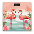 Two Red Flamingos Bathroom Scale for Body Weight 400 Lb Weight Scale with High Precision Sensors Tempered Glass Highly Accurate Digital Weighing Machine for People