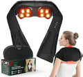 Joyset Shiatsu Neck and Back Massager with HeatElectric Shoulder Massager3D Kneading Massage with Cloth Cover Easy to Clean Best Gift for Men Women Parents (Black1+Handbag)
