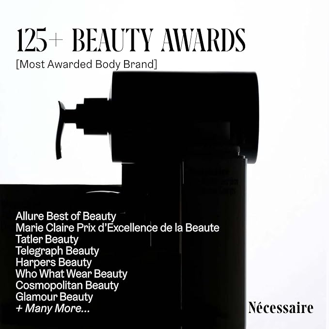 Nécessaire The Body Wash Fragrance-Free - Multi-Oil Shower Gel Body Wash for Women + Men. Non-Comedogenic + Hypoallergenic for Sensitive Skin with Niacinamide.. 250 ml / 8.4 fl oz