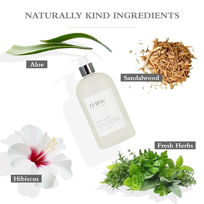 Gilchrist &amp Soames Zero% Shower Gel – Naturally Kind Sulfate Paraben &amp Cruelty-Free Liquid Body Wash for Men &amp Women Fresh Botanical Scent Infused with Glycerin &amp Aloe for Hydrated S