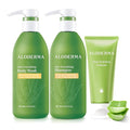 Aloderma Aloe Shower Set - Nourishing Body Wash Nourishing Shampoo Hydrating Facial Cleanser - Hydrating Moisturizing