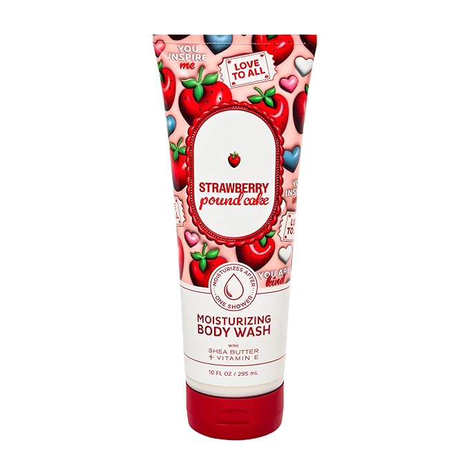 Bath and Body Strawberry Pound Cake Moisturizing Body Wash - 10 Oz
