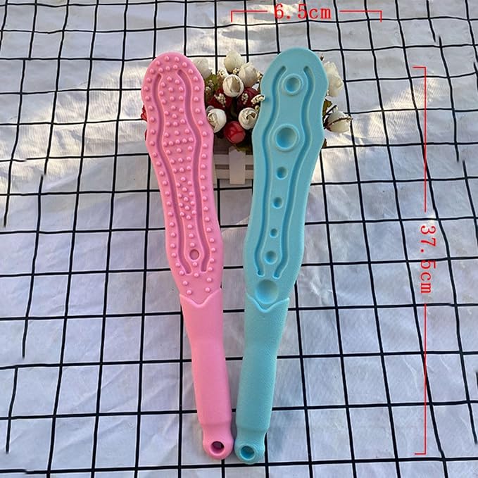 新款长条形双面硅胶拍痧板 Extendable Back Scratcher弹性手柄拍痧掌手掌经络拍按摩拍痧板 Extendable Back Scratcher HomeOffice Body Electric Massagers