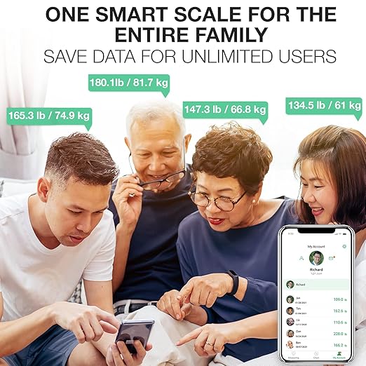 Korescale Gen2 Digital Smart Scale with BMI Body Fat Muscle Mass Weight | Highly Accurate Bathroom Scales Bluetooth Composition Analyzer | Compatible with KoreHealth Apple Health App (Black)