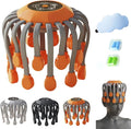 Head Massager 360° Octopus Electric Scalp Massager with 10 Vibrating Points Automatic Scalp Scratcher Promotes Cordless Portable Head Scratcher for Stress Relax (1 Orange)