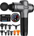 TOLOCO Massage Gun Upgrade Deep Tissue Back Massager with 10 Replacement Heads Percussion Massage Guns for Athletes for Pain Relief Super Quiet Electric Massager for Valentine Gift Carbon