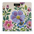 Hand Painted Flowers Bathroom Scale for Body Weight Bathroom Weighing Scales with Back Lit LED Display Sturdy Tempered Glass Body Weight Bathroom Scale 400lb Weighing