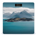 Islands and Mountain Digital Bathroom Scale for Body Weight Weighing Scale with Backlit LCD Display High Precision Measurements &amp Measures Weight Up to 180kg