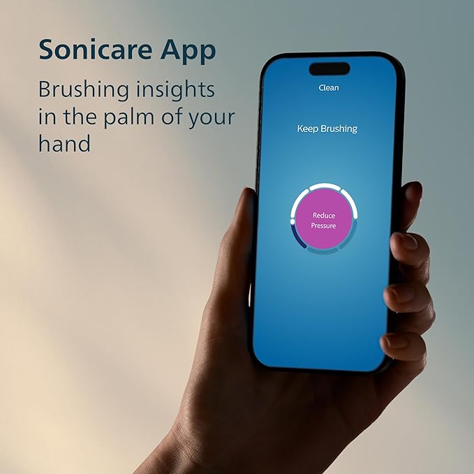 Philips Sonicare 7300 Series Electric Toothbrush - Next-Generation Sonicare Technology Pressure Sensor 12 Brushing Settings SmarTimer 21-Day Runtime Travel Case Light Pink HX7422/04