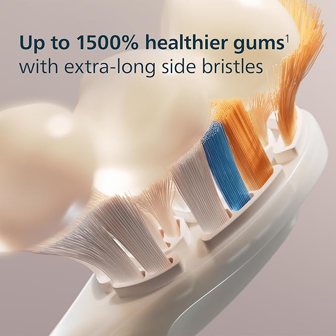 Philips Sonicare A3 All-in-One - Genuine Replacement Electric Toothbrush Heads White 4 Pack One Year Supply HX9094/65