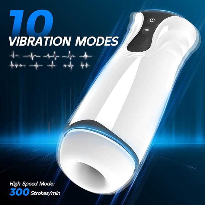 Male Masterburbatar Hands Free with 10 Vibration Sucking Massagers Modes Automatic Male Mastusbafor Tight Sleeve Hoodies Pussy Pocket Silicone Electric Massager Machine PWO02