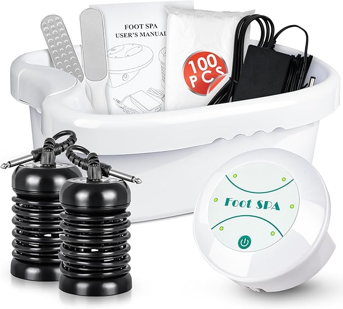 Ionic Foot Bath Detox Machine Foot Detox Machine Portable Ionic Spa Bath for Home Use100 Liners 2 Arrays