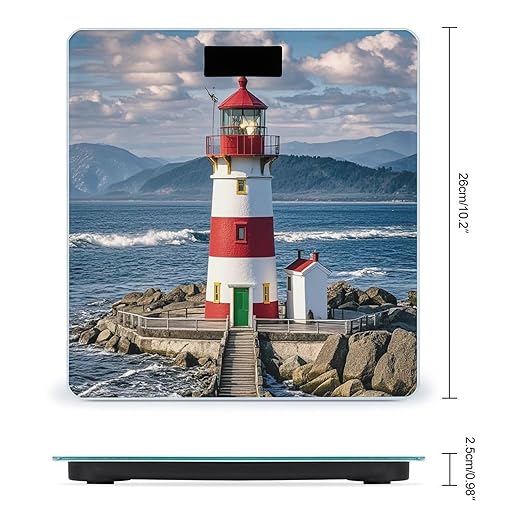 Santa Claus Lighthouse Smart Scale for Body Weight Accurate Bathroom Scale with LED Display Digital Weight Scales Weighing Machine High Precision Scales for Bath Home