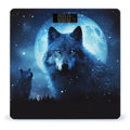Wolfs Scale for Body Weight Anti-Slip Tempered Glass Digital Bathroom Scales Clear LCD Display Weighing Scale Safe Rounded Corners Smart Scales
